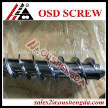 Hot feed/cool feed rubber screw barrel for extruder machine